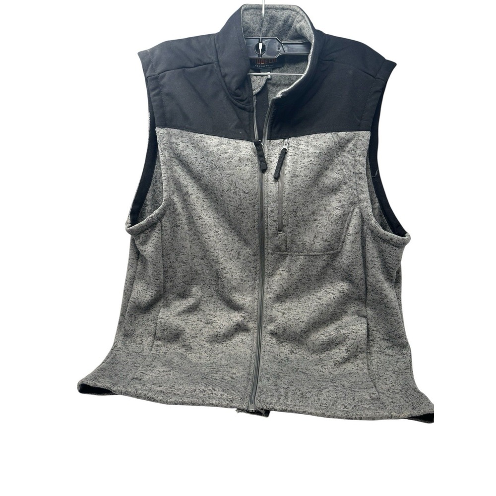 Ridgecut🔥 Toughwear 🤑Gray Color Block  Gorpcore Utility Full Zip Vest Jacket M - Picture 2 of 6
